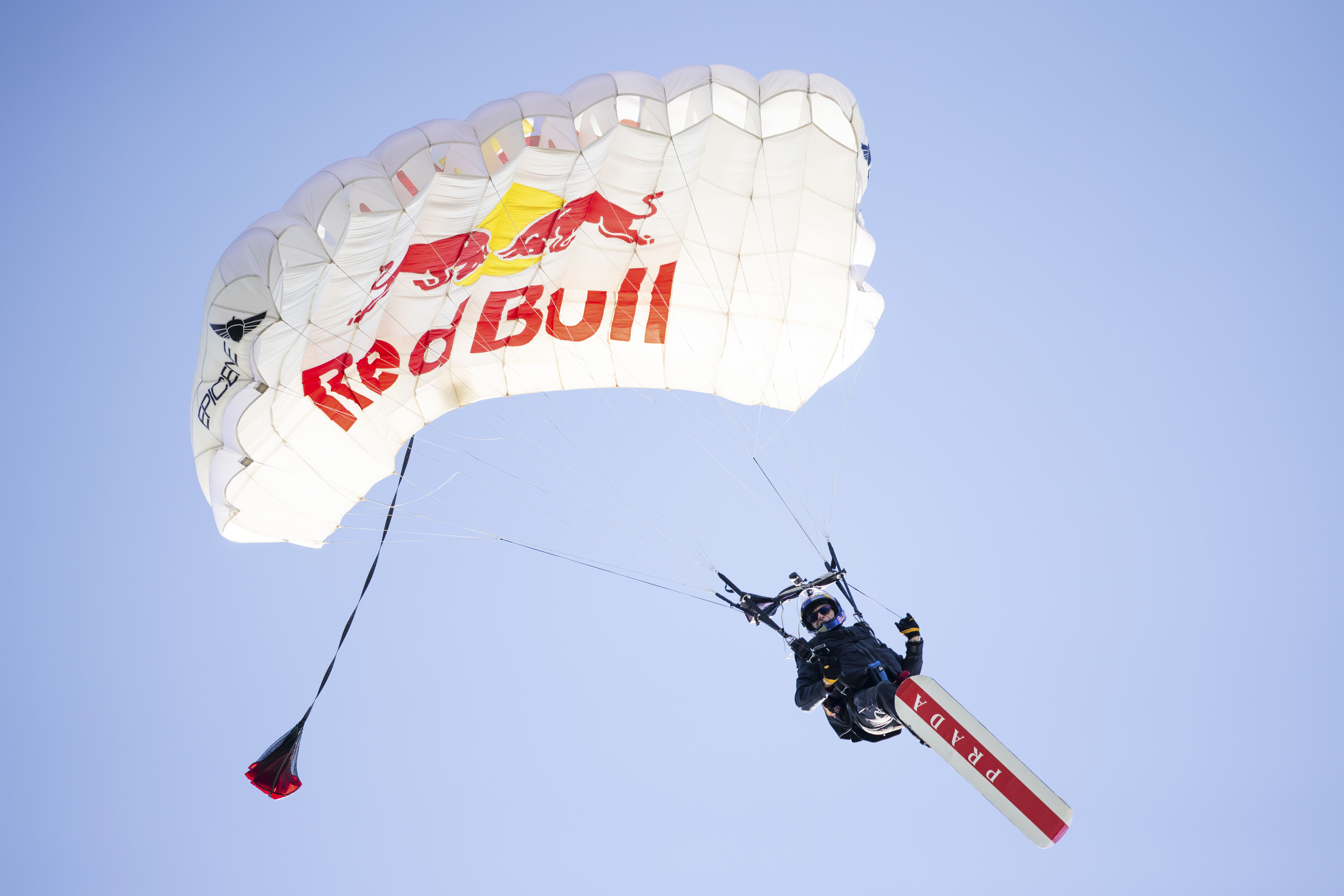 Red Bull and Prada Linea Rossa Collaborate with Sean MacCormac on Historic Skysurfing Feat