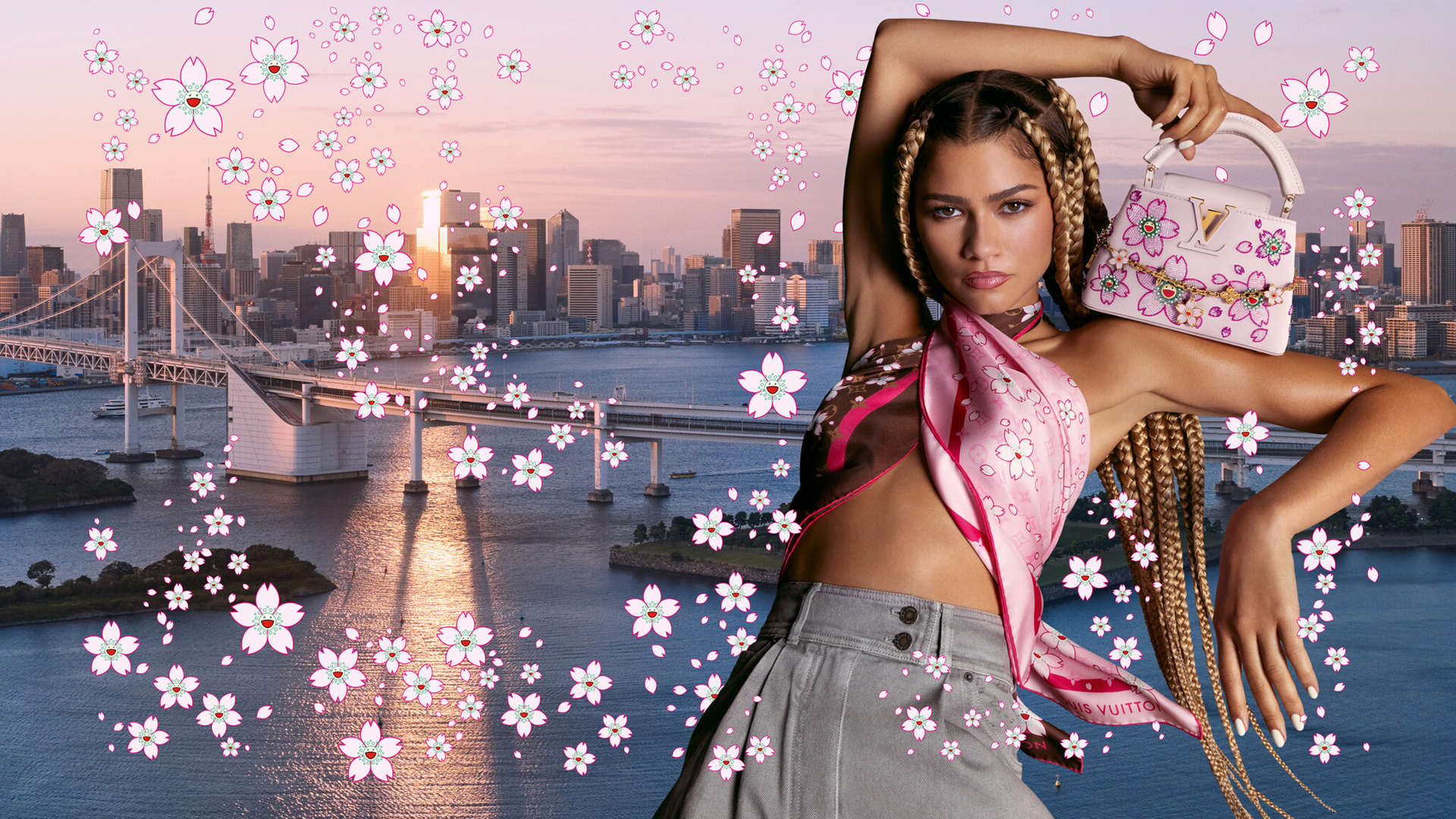 Zendaya Stars In Louis Vuitton × Murakami: Cherry Blossom Vibes