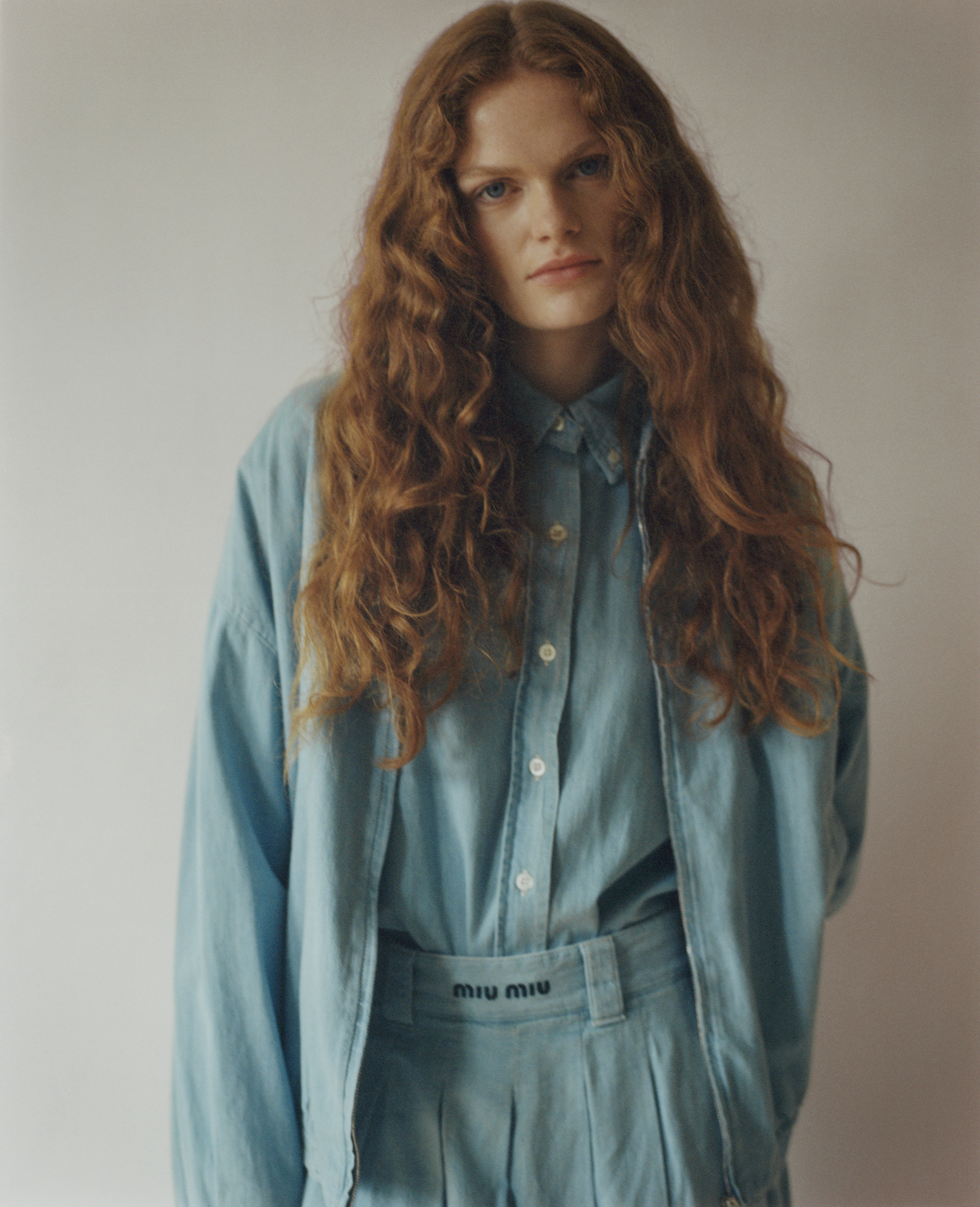 Olivia wears all by MIU MIU