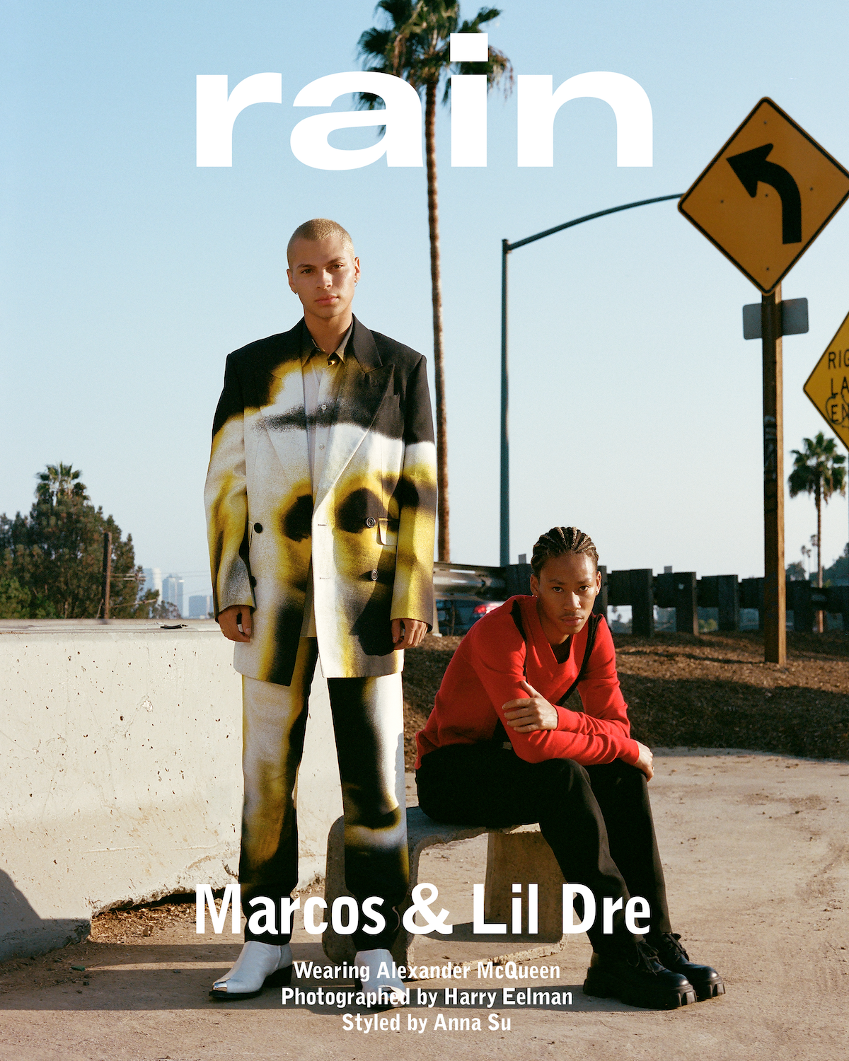 Marcos & Lil Dre wear Alexander McQueen, Rain September digital cover