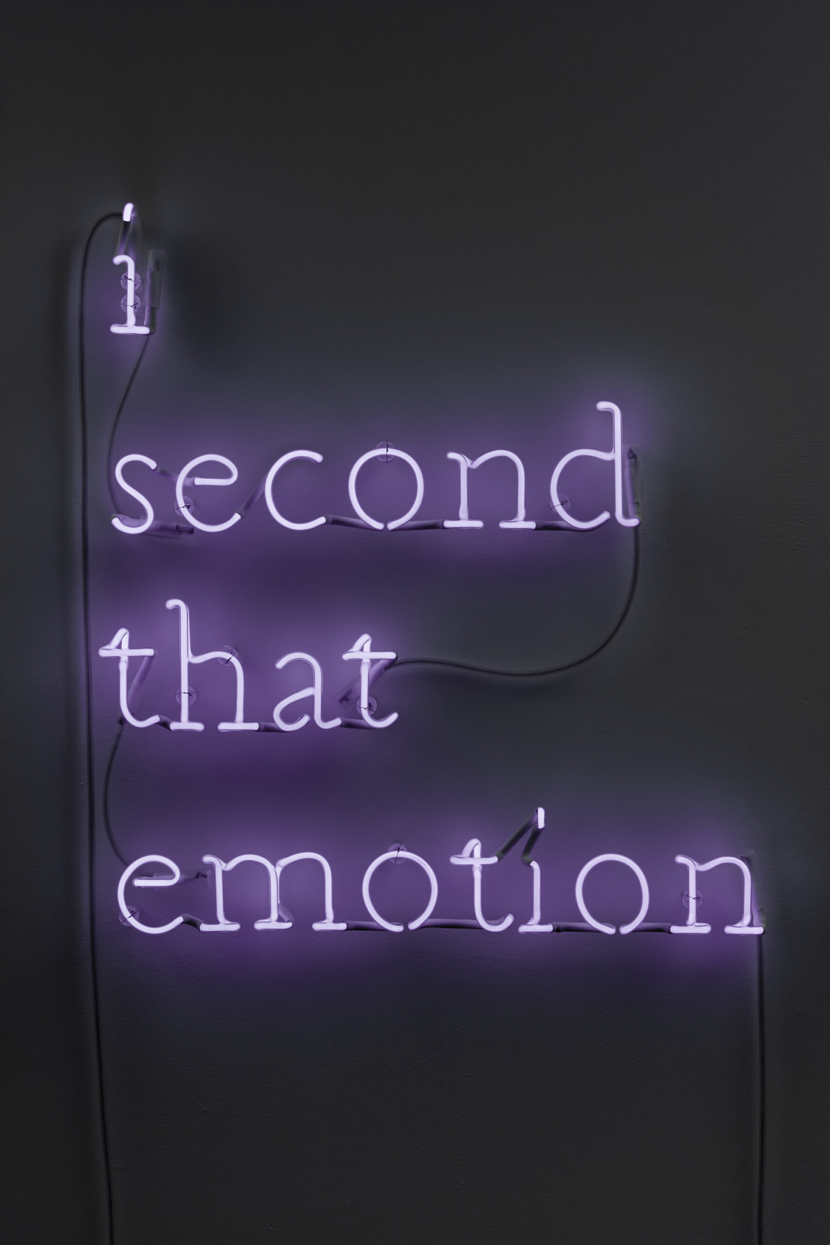 Douglas Gordon
i second that emotion, 2022
Neon
26 3/4 x 22 13/16 x 2 in
68 x 58 x 5 cm
© Studio lost but found/ VG Bild-Kunst, Bonn, Germany 2022
Photo: Lucy Dawkins
Courtesy the artist and Gagosian
