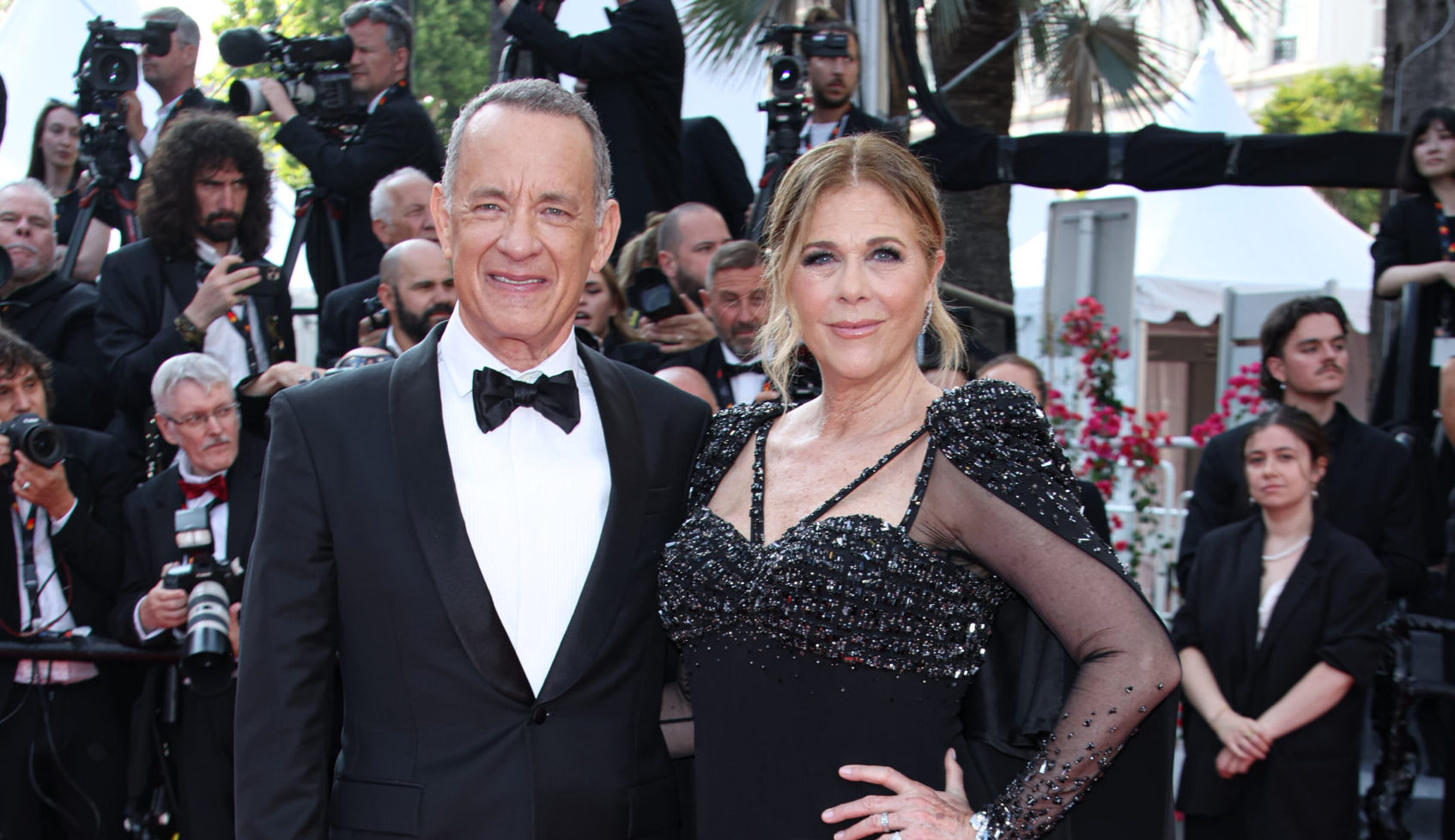 Tom Hanks and Rita Wilson wear custom Atelier Versace to ‘Asteroid City’ premier at Cannes