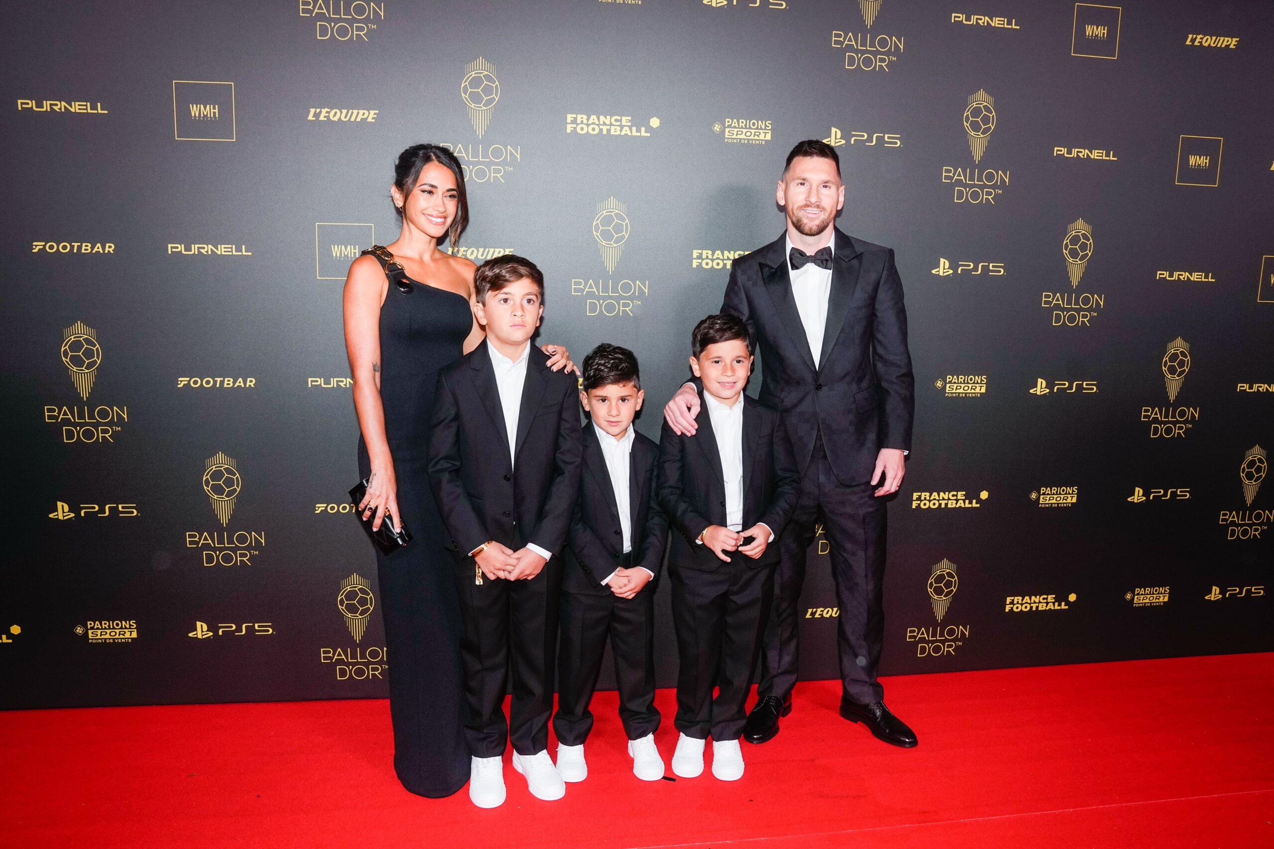 Lionel Messi and Family Dazzle in Louis Vuitton at the 2023 Ballon d’Or® Ceremony