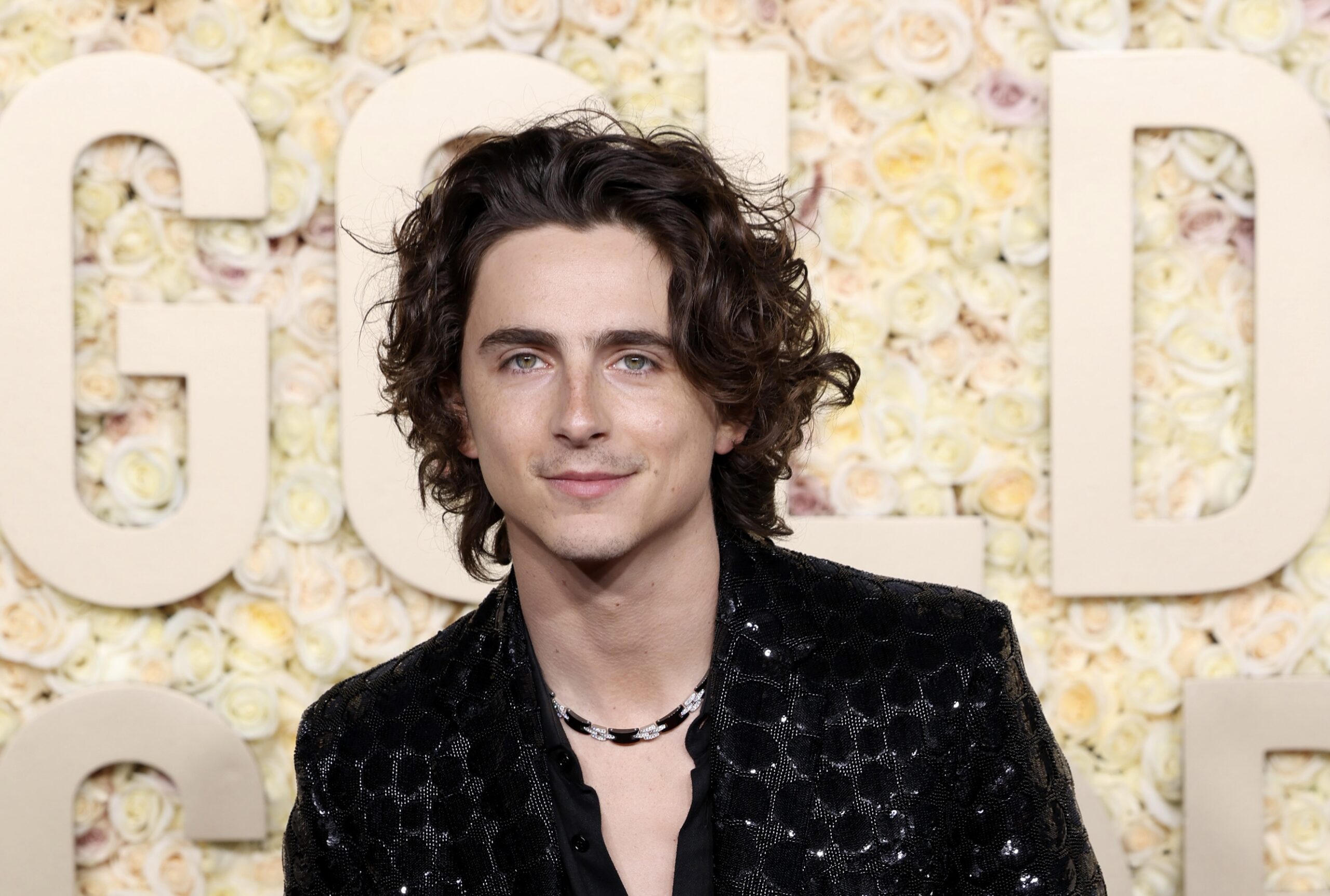 Exclusive: Timothée Chalamet Nominated in Style at 2024 Golden Globes in CELINE HOMME
