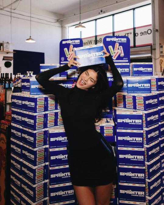 Kylie Jenner Steps Out In Ferragamo’s Latest Collection at SPRINTER Seltzer Launch